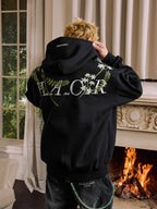 Harsh and Cruel Floral Garland Wreath Embroidered Hoodie