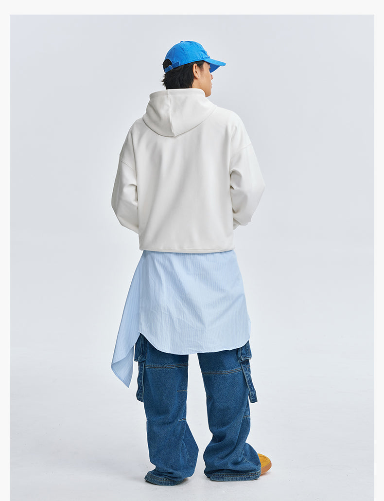 MEDM Basic Letter Logo Suede Hoodie