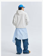 MEDM Basic Letter Logo Suede Hoodie