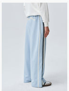 MEDM Side Stripe Four-Bar Drawstring Baggy Sweatpants