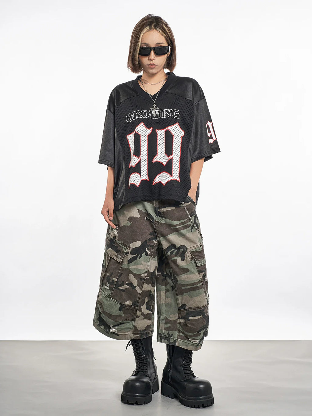 F3F Select Multi Pocket Camouflage Baggy Shorts