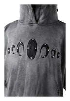 KARMANISTIC Distressed Washed Rivets Hoodie