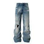 YADcrew Vintage Whiskered Washed Distressed Jeans