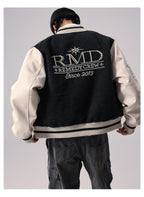 Remedy RMD Pearl Embroidered Leather Varsity Jacket
