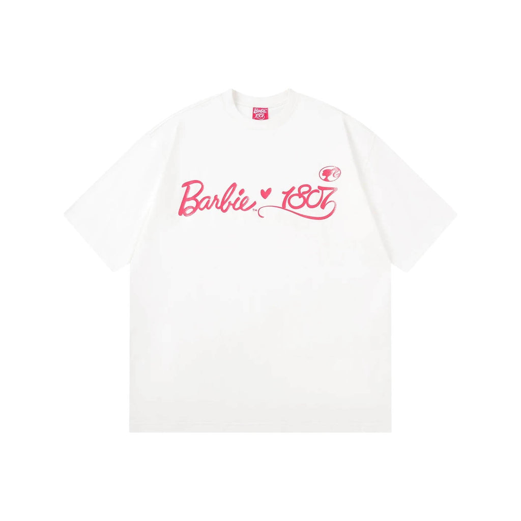 1807 Barbie Glitter Graphic Short Sleeve Tee
