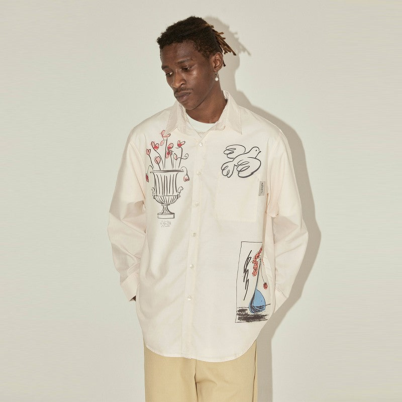 EMPTY REFERENCE Classical Elements Long Sleeve Shirt