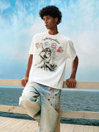 YADcrew Cupid Kiss Pearl Puzzle Graphic Tee