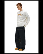 NOVACAM Leopard Digital Print Long Sleeve Tee