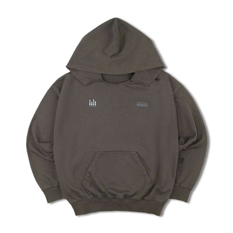 SOD Co. FM Distressed Oversized Hoodie
