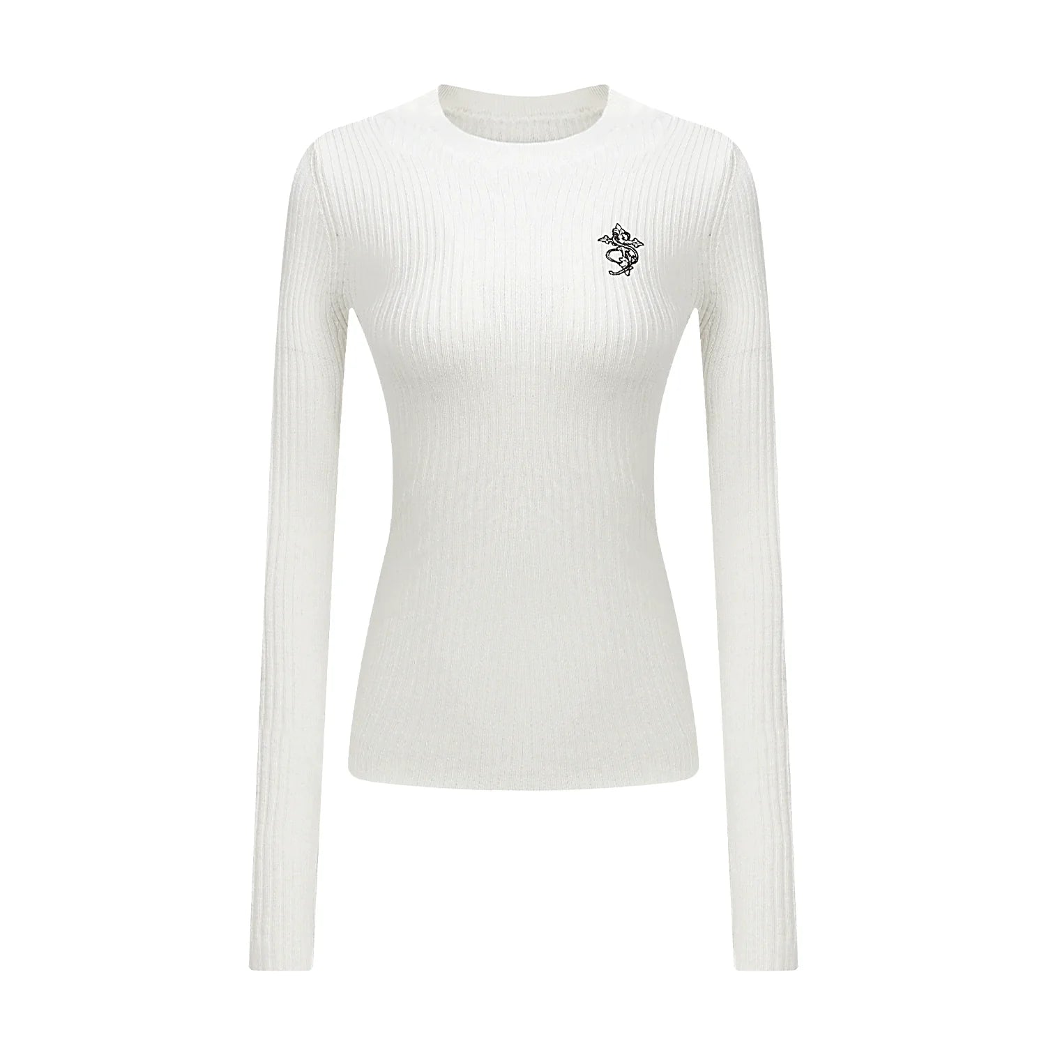 Small Town Kid Basic Slim Fit Thermal Knit Sweater