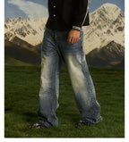 S45 Ethnic Trim Back Pocket Washed Jeans