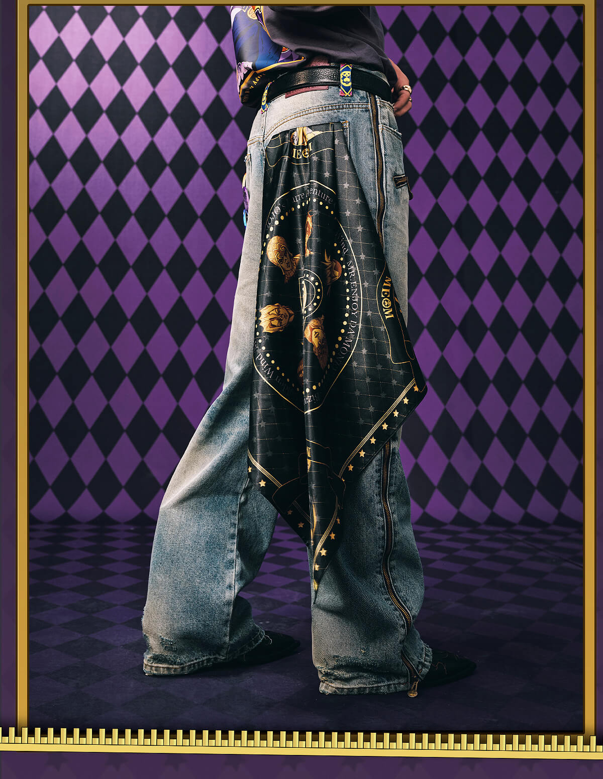 MEDM × JOJO Character Print Scarf