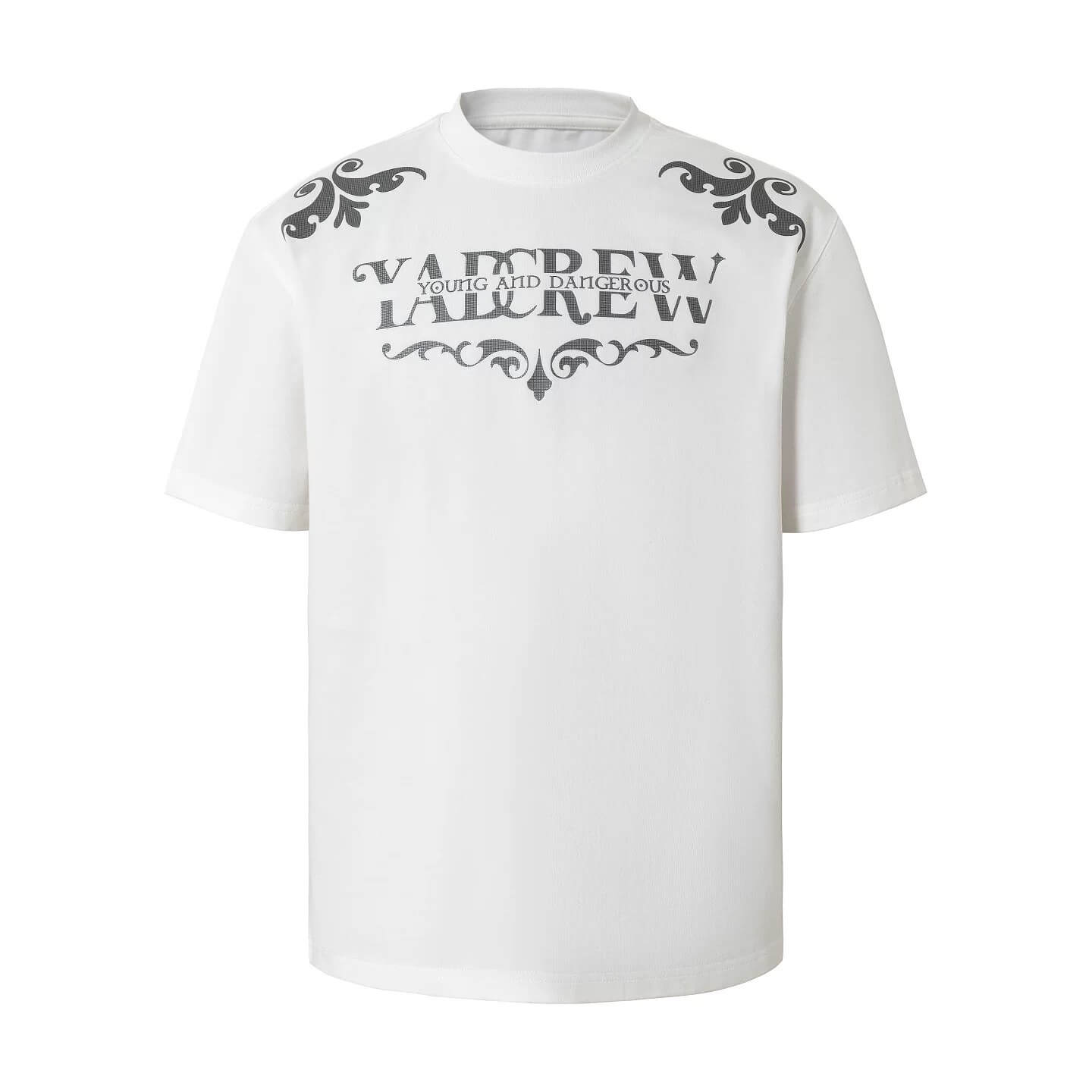 YADcrew Baroque Raised Logo Print Tee