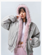 MEDM Fur-Lined Hooded Jacket