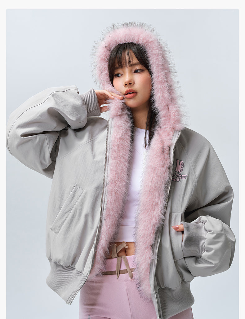 MEDM Fur-Lined Hooded Jacket