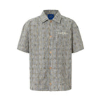 YADcrew 3D Stitch Plaid Short Sleeve Shirt