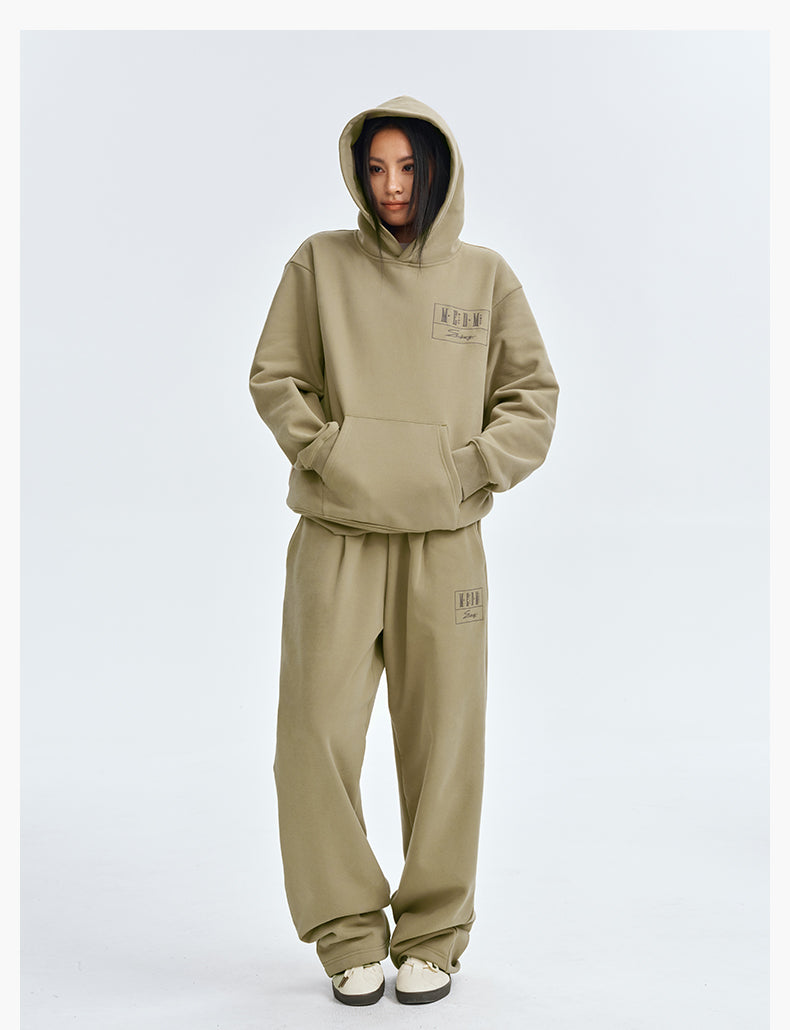 MEDM Embroidered Lettered Logo Hoodie & Sweatpants