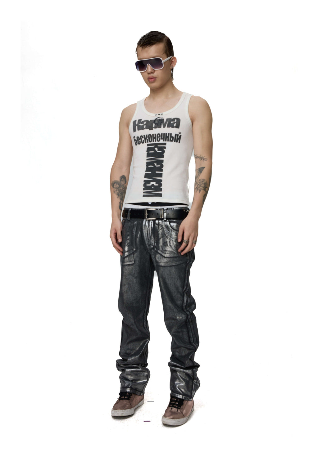 KARMANISTIC Logo Print Slim Tank Top