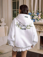 Harsh and Cruel Floral Wreath Embroidered Botanical Hoodie