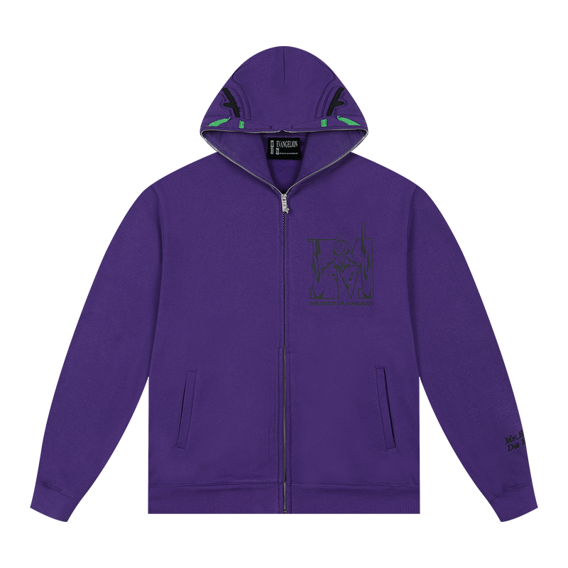 MEDM x EVA Unit-00, Unit-01, Unit-02 Mecha Design Zip-Up Hoodie