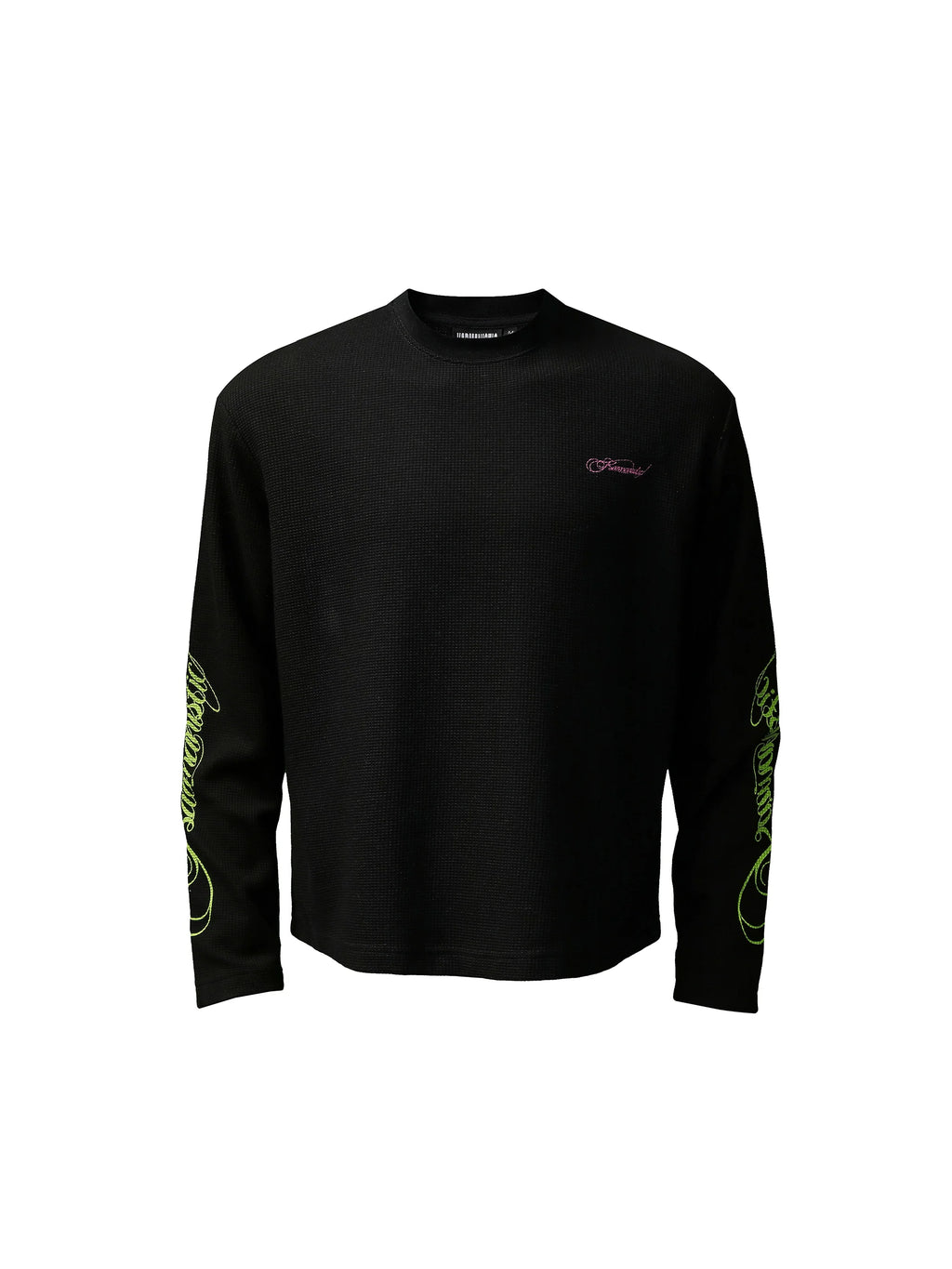 KARMANISTIC Printed Waffle Long Sleeve Tee