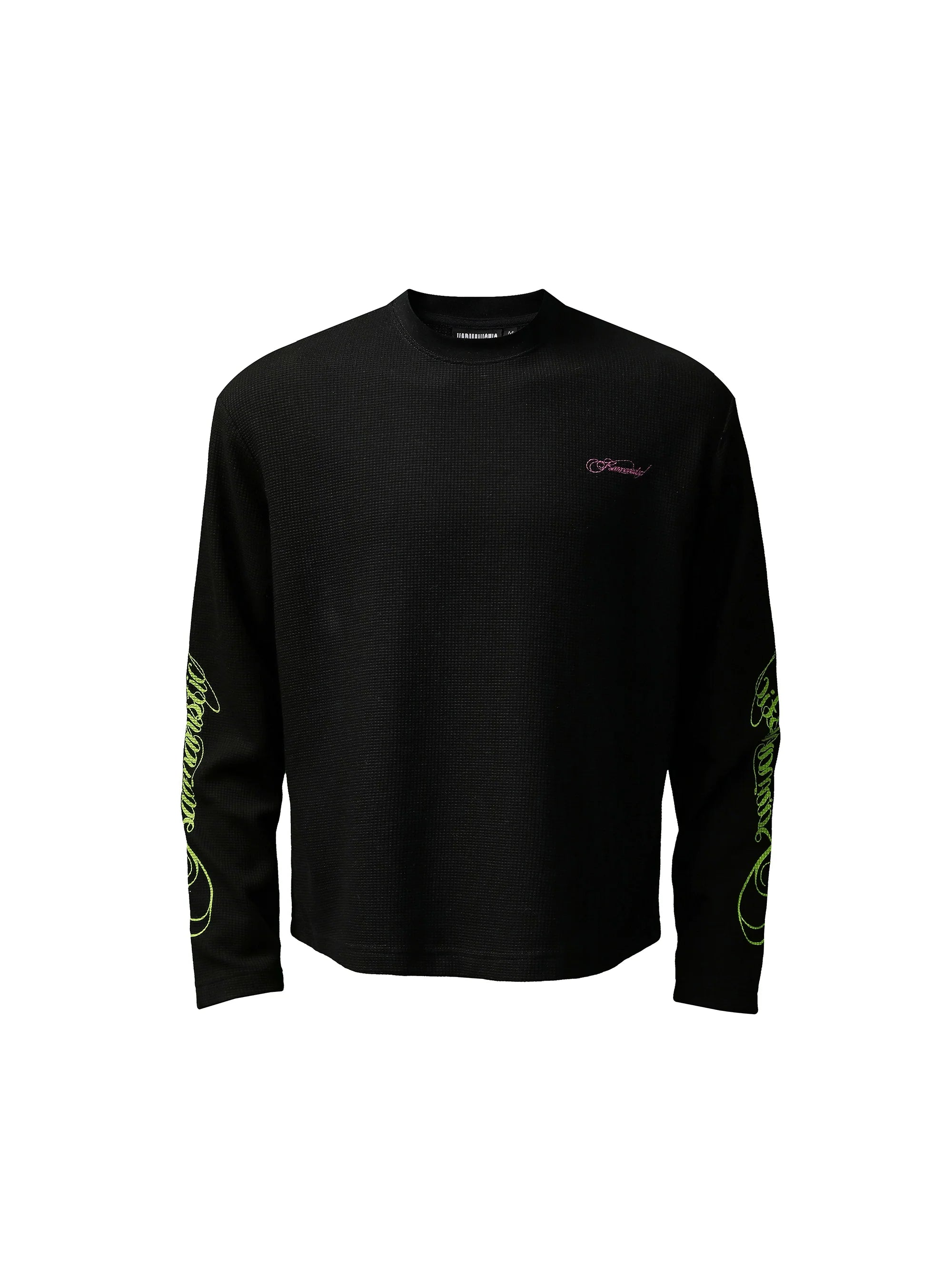 KARMANISTIC Printed Waffle Long Sleeve Tee