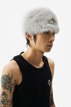KARMANISTIC Metal Logo Fur Beanie