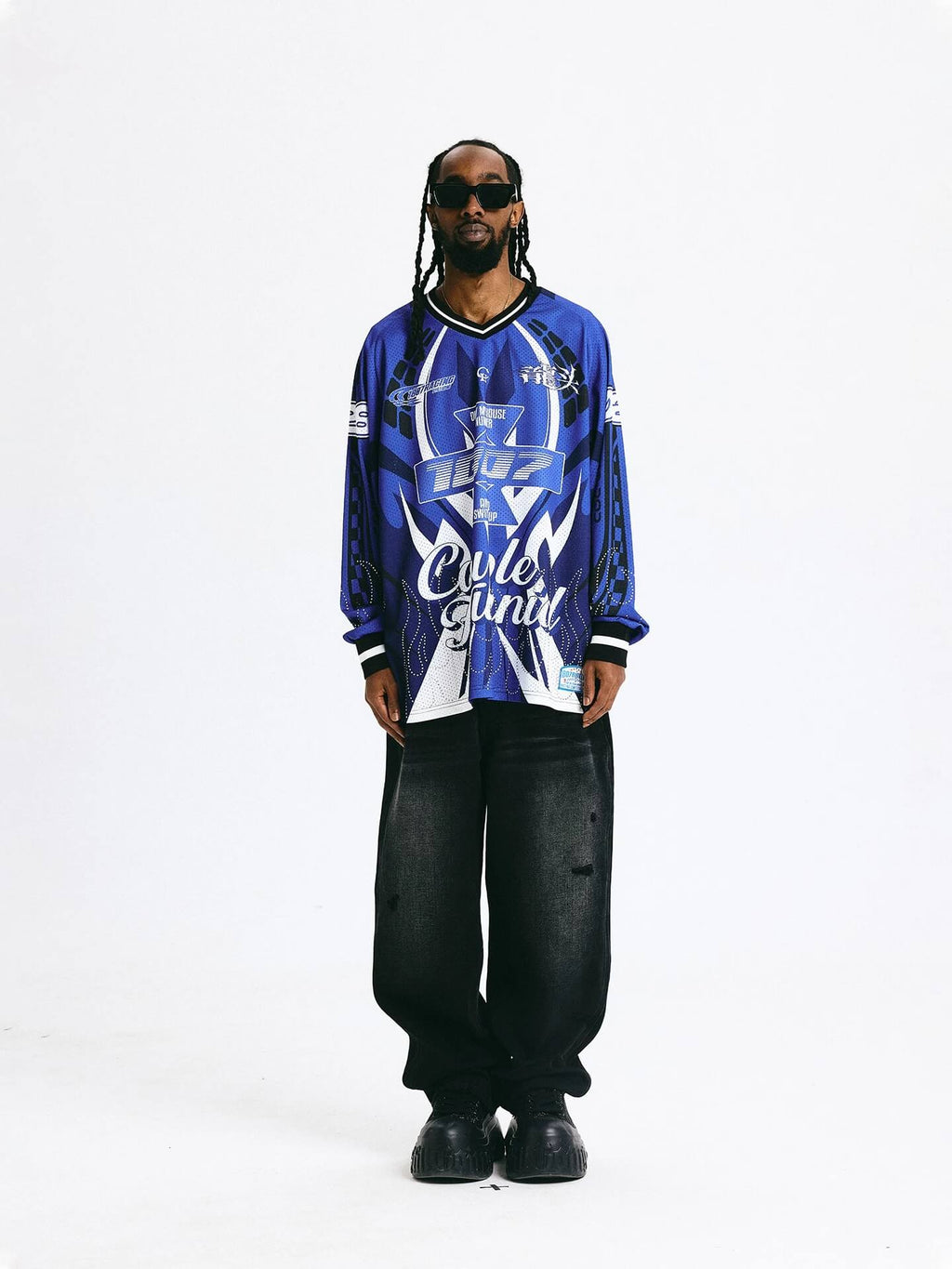1807 × CH Dragon Head Rhinestone Hockey Jersey