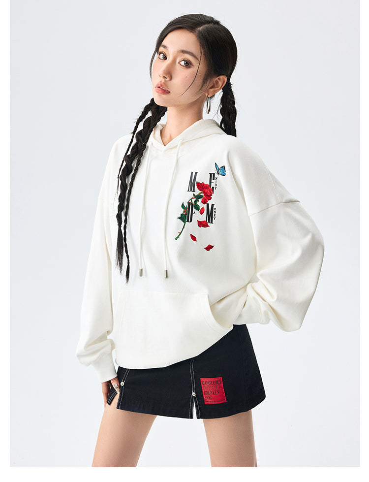 MEDM Rose Interspersed Logo Hoodie