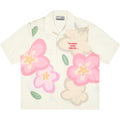 Harsh and Cruel Hand Painted Flowers Print Cuban Shirt