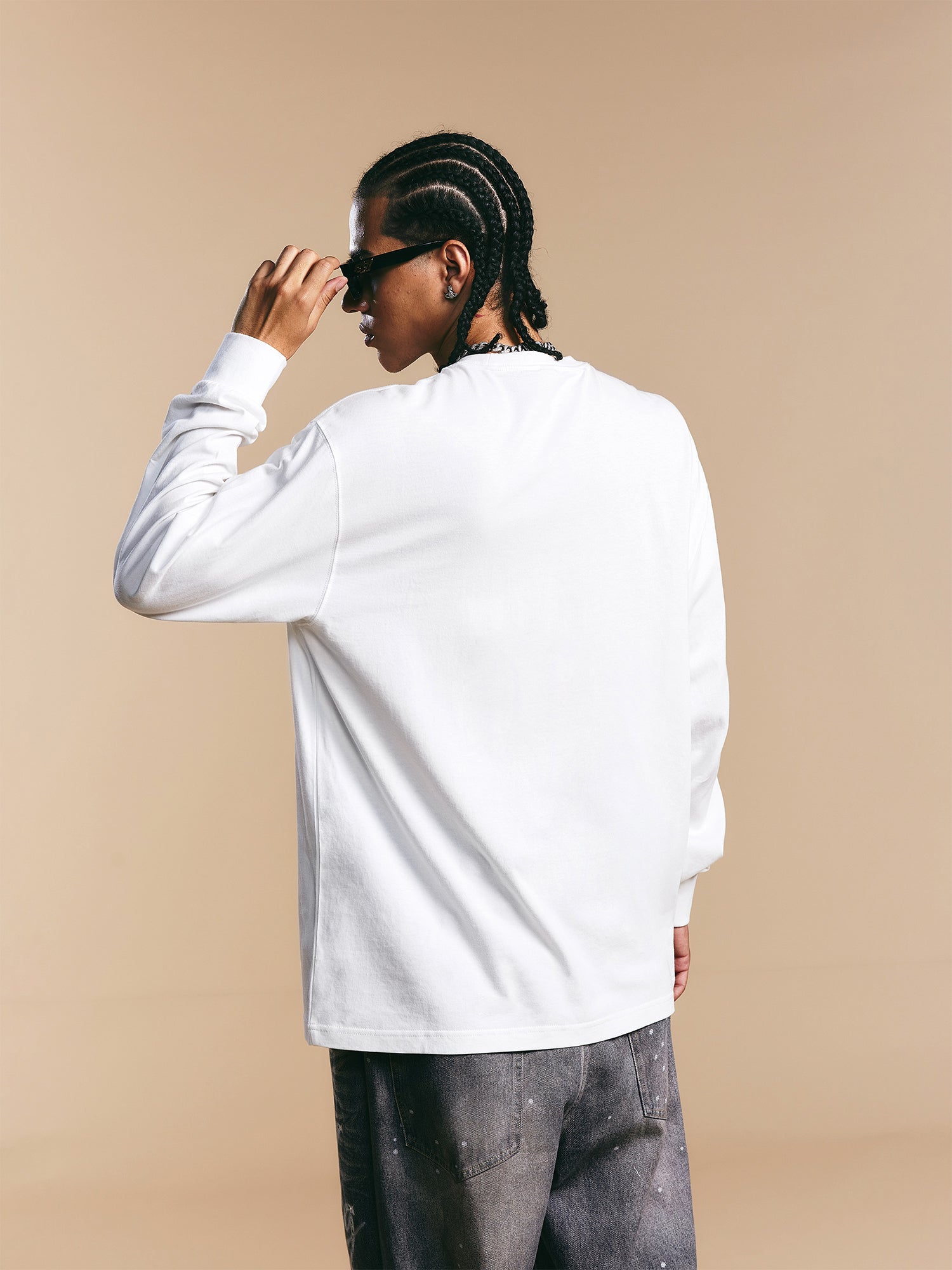 1807 Crystal Rhinestone Logo Long Sleeve Tee