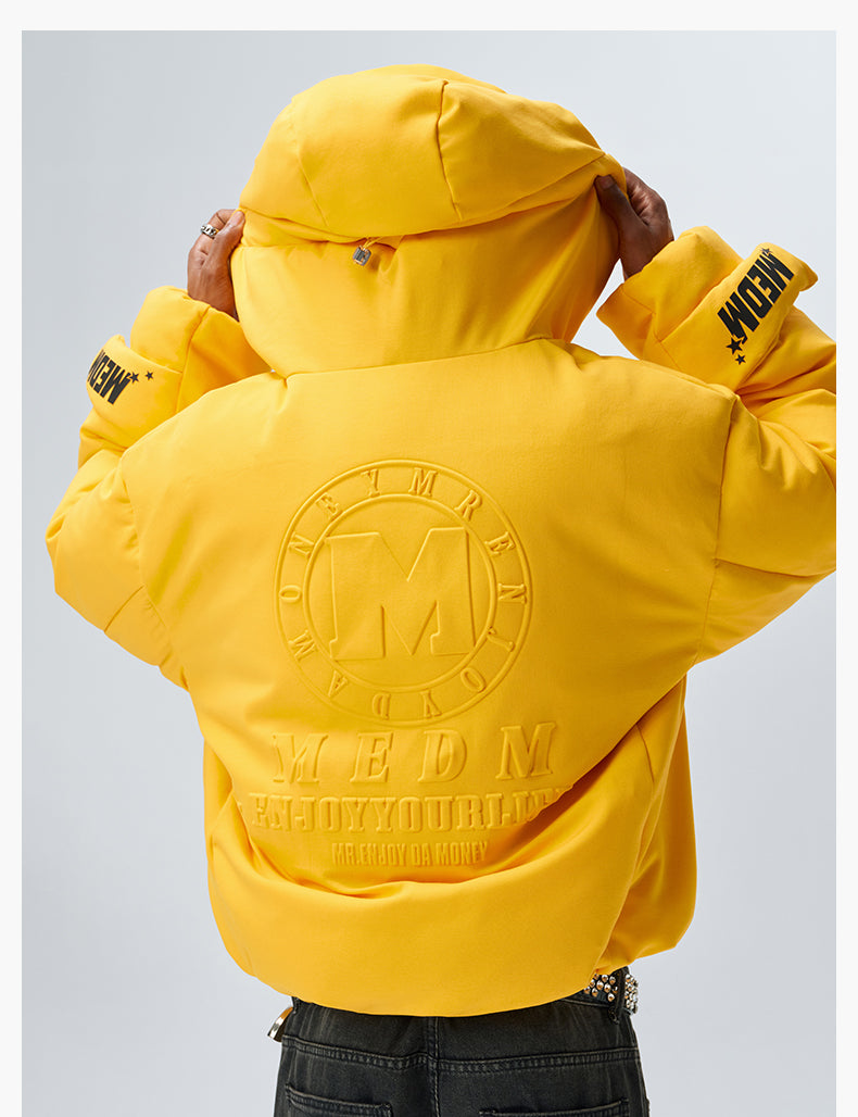 MEDM Embossed Logo Hooded Down Jacket