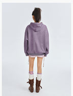 MEDM Basic Letter Logo Suede Hoodie