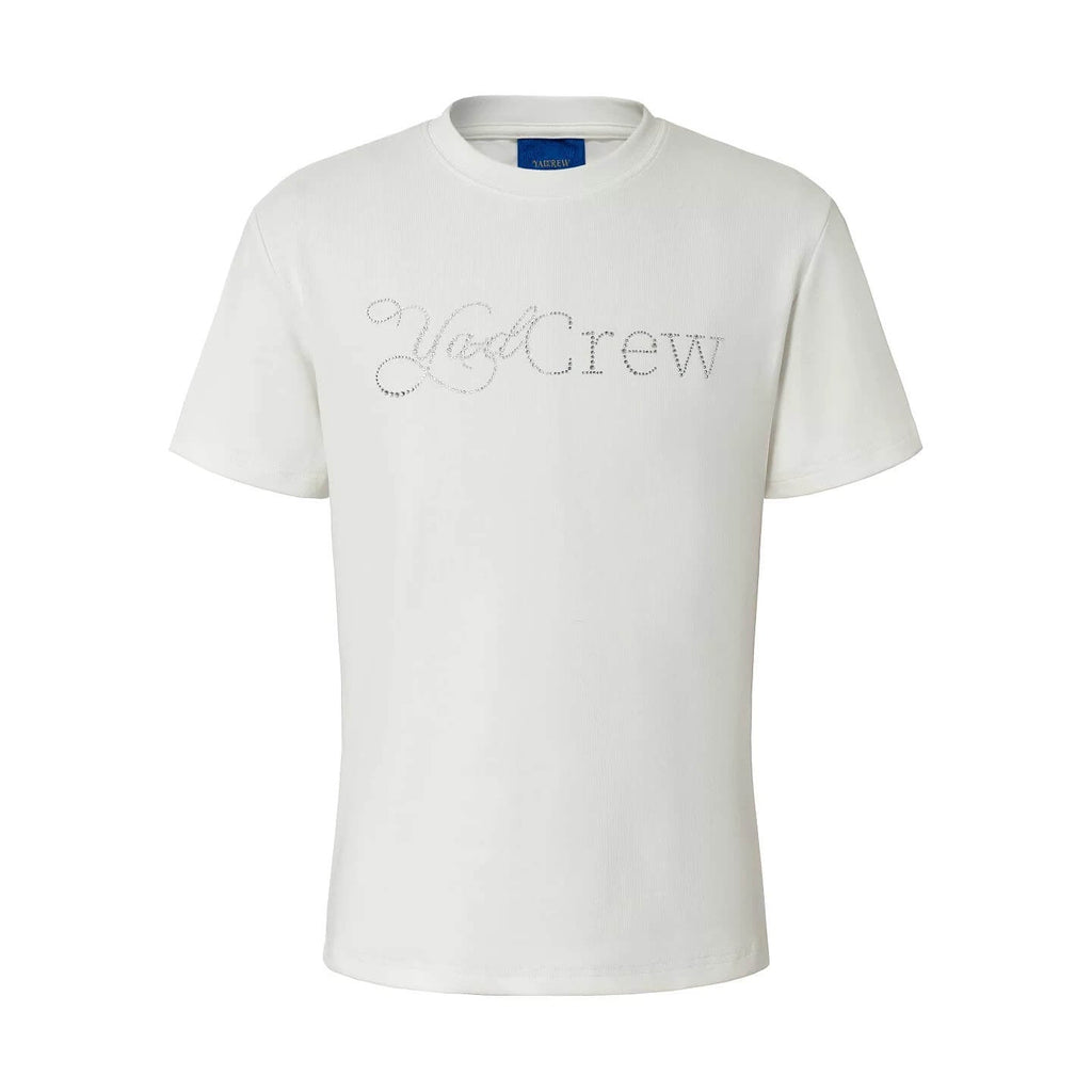 YADcrew Rhinestone Logo Slim Fit Tee