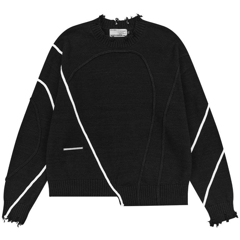 Harsh and Cruel Deconstruction Distressed Knit Sweater