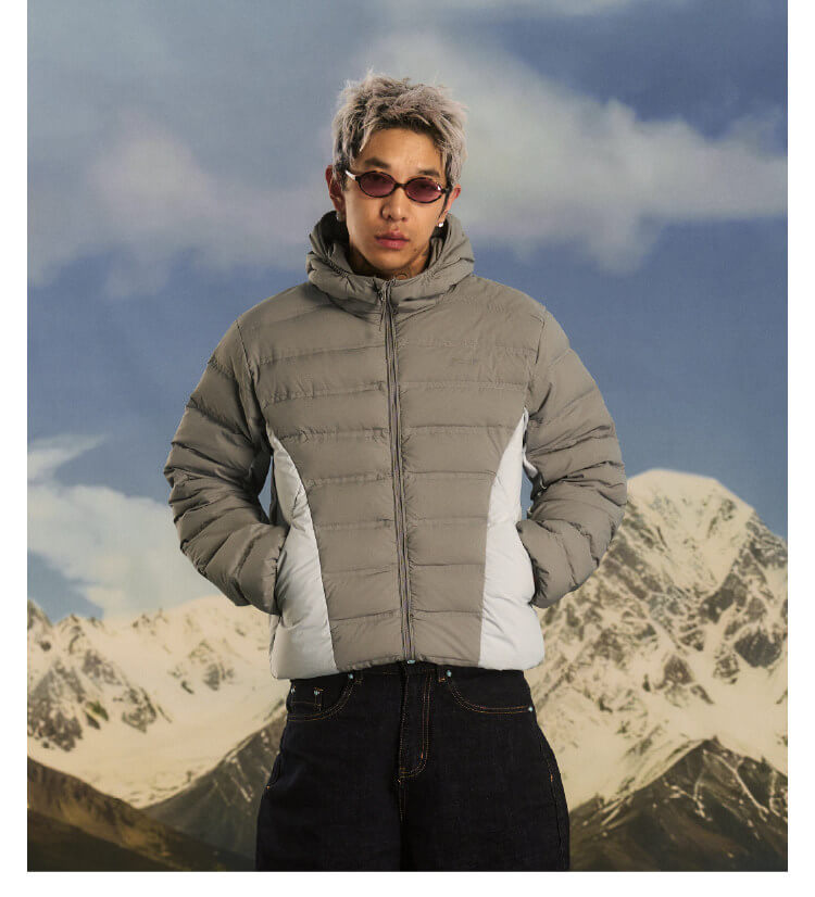 S45 Two Tone Double Stitched Lightweight Down Jacket