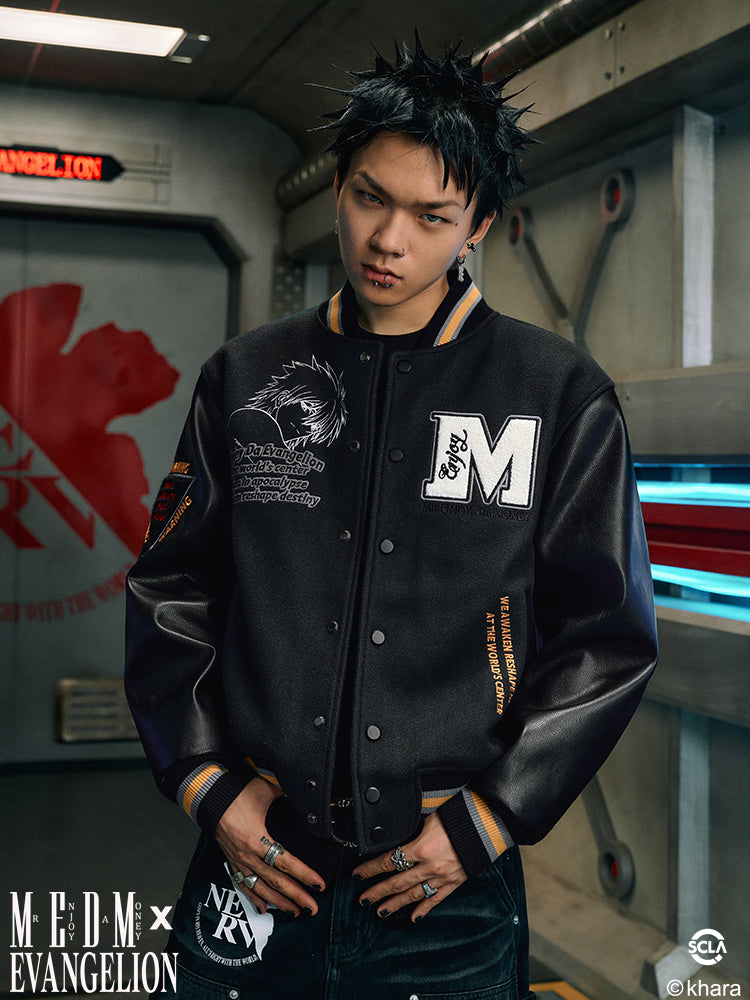 MEDM x EVA Unit-00, Unit-01, Mark.06 Leather Varsity Jacket
