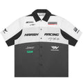 Harsh and Cruel Color Blocking Handwritten Lapel F1 Racing Suit Shirt