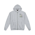MEDM Floral Logo Embroidered Zip Up Hoodie
