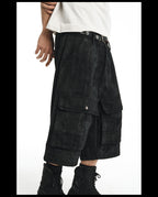 NOVACAM Camouflage & Black Baggy Work Cargo Shorts