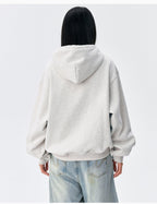 MEDM M Buckled Drawstring Pearl Logo Embroidered Hoodie