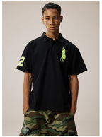 Remedy Cocktail Glass Girl Embroidery Polo Shirt