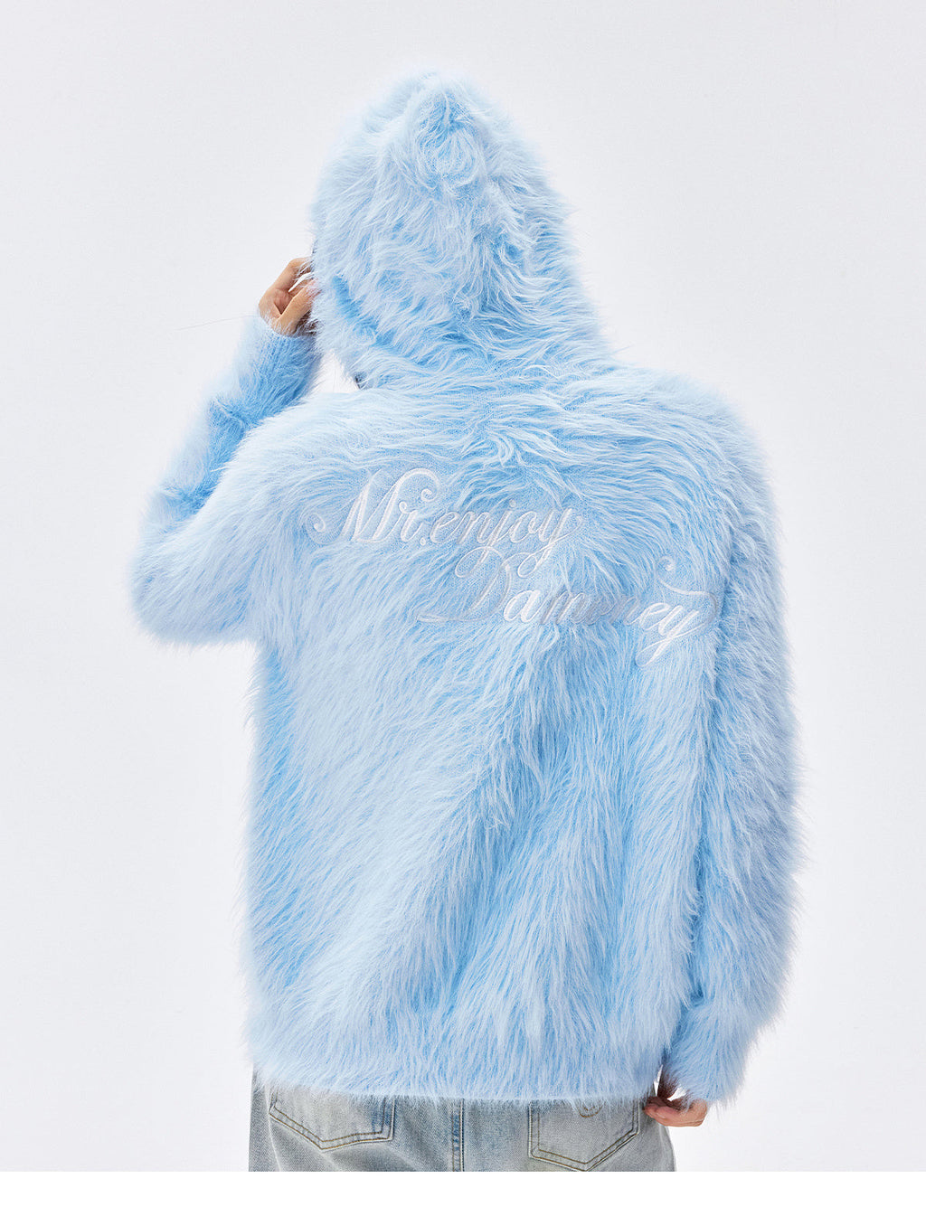MEDM Mohair Hooded Zip Up Jacket