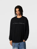 Achock Fake Two Pieces Printed Mesh Long Sleeve Tee