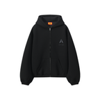 AFGK Air Layer Embroidered Oversized Zip-Up Hoodie