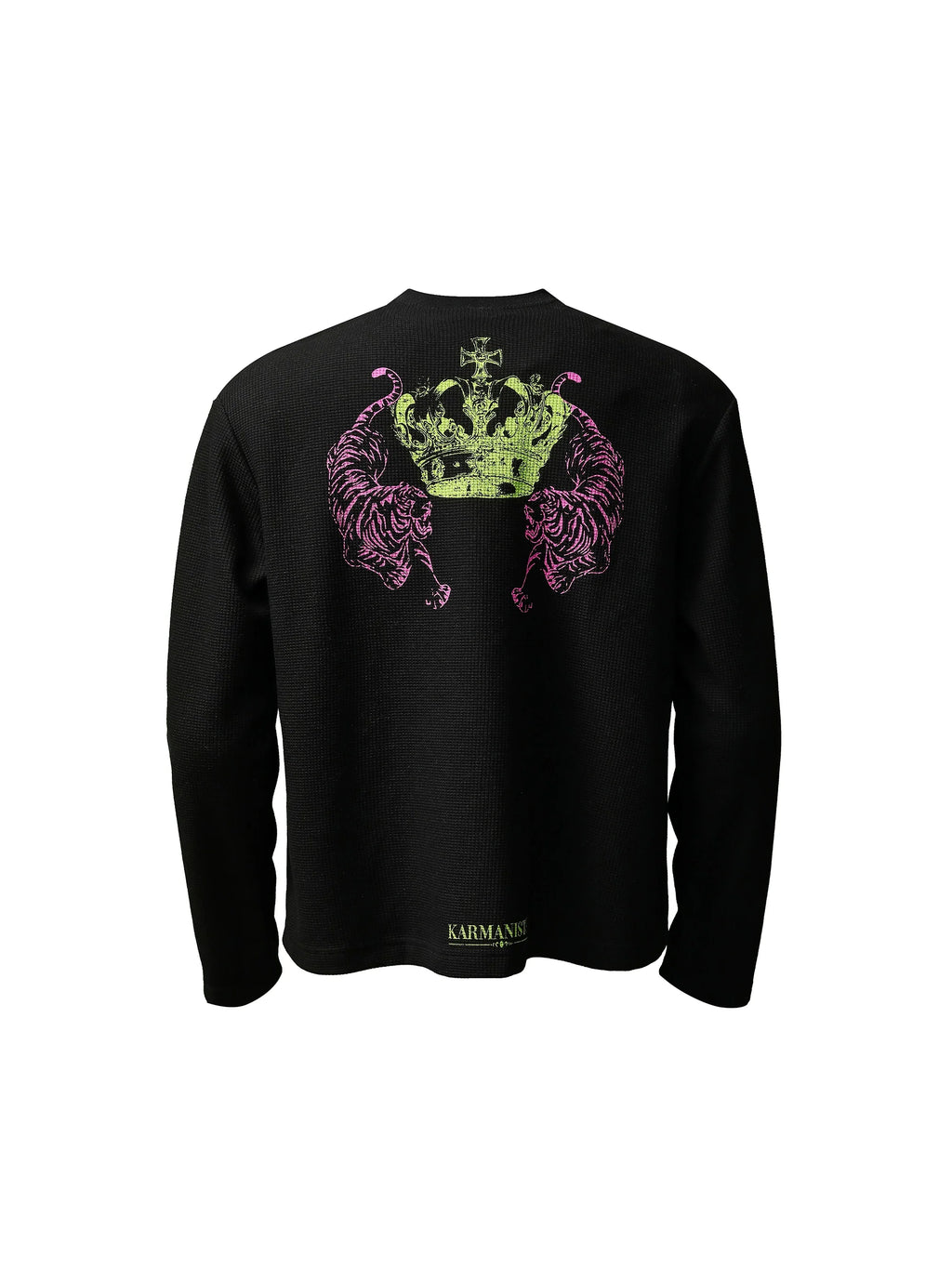 KARMANISTIC Printed Waffle Long Sleeve Tee