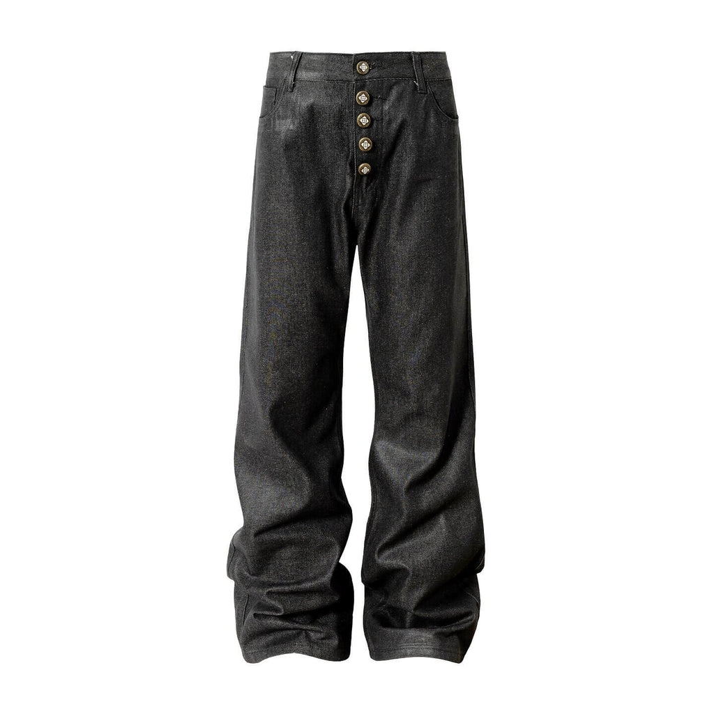 YADcrew Five Button Waxed Denim Jeans