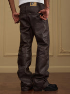 YADcrew Five Button Waxed Denim Jeans