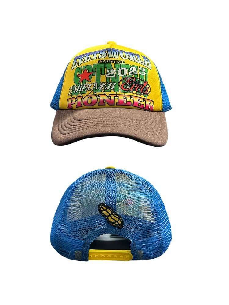 EVETS World Patchwork Multicolor Trucker Hat