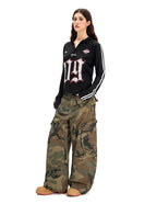 F3F Select Numbering Stripe Sleeve Mesh Long Sleeve Polo Jersey